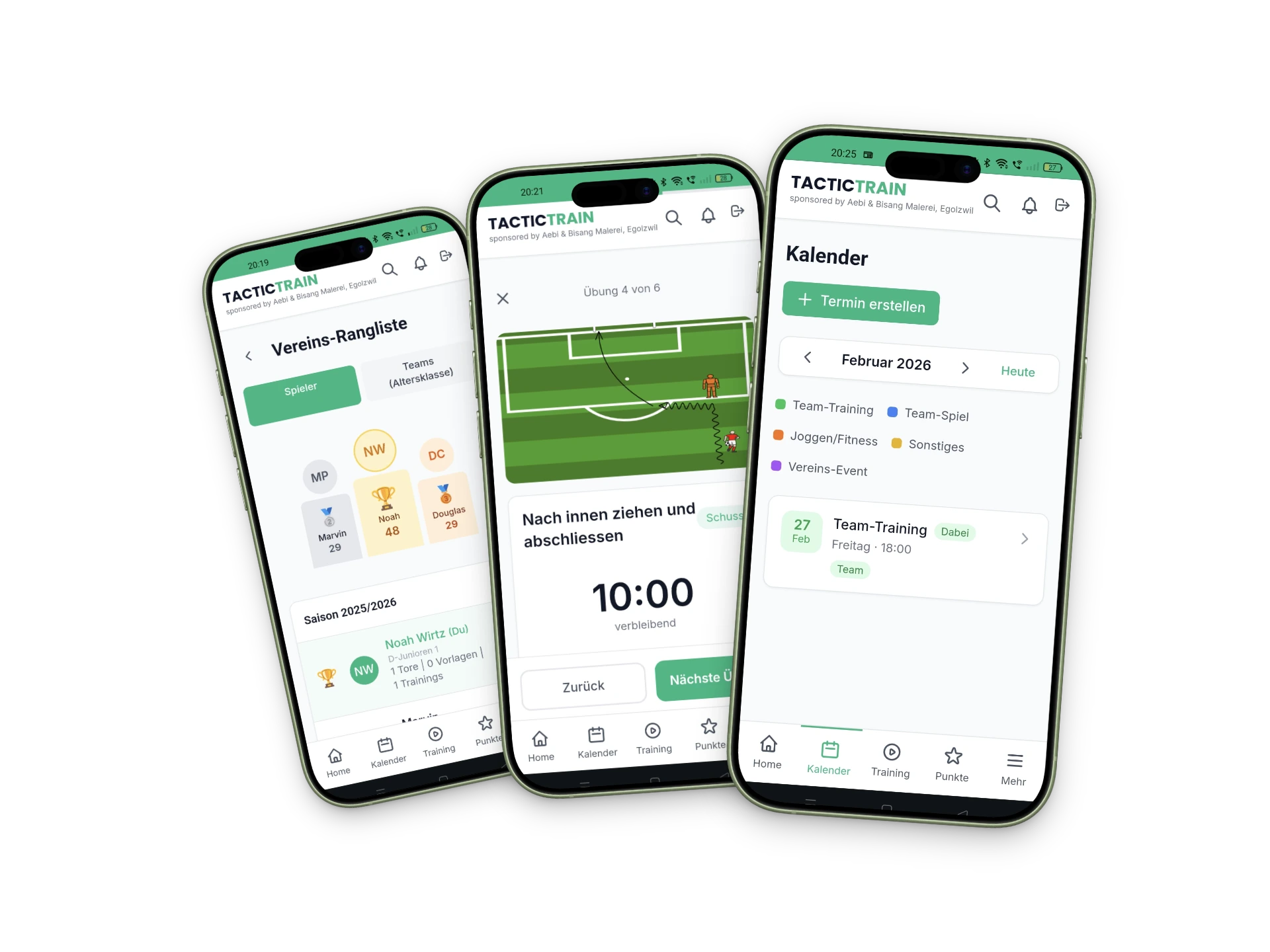 TacticTrain Spieler Eigentraining